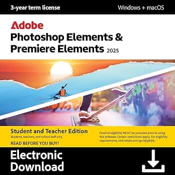 Amazon.com: Adobe Photoshop Elements 2025 & Premiere